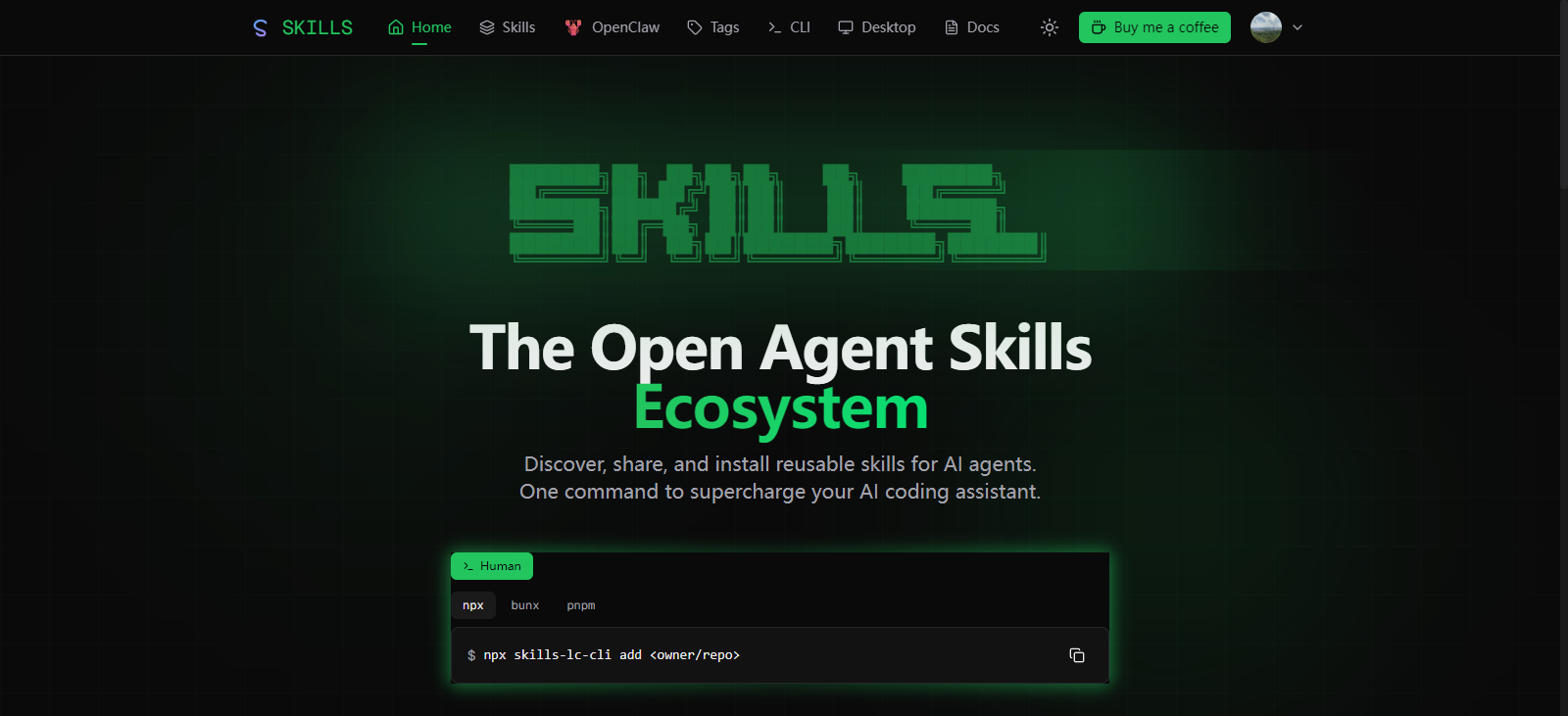 Skills.lc - Discover and Share AI Agent Skills screenshot 1