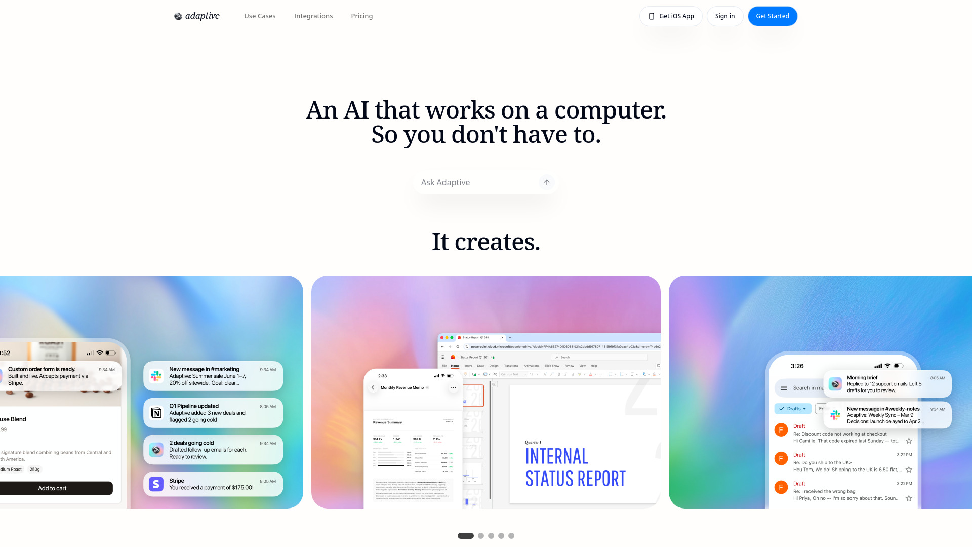 Adaptive — The Agent Computer