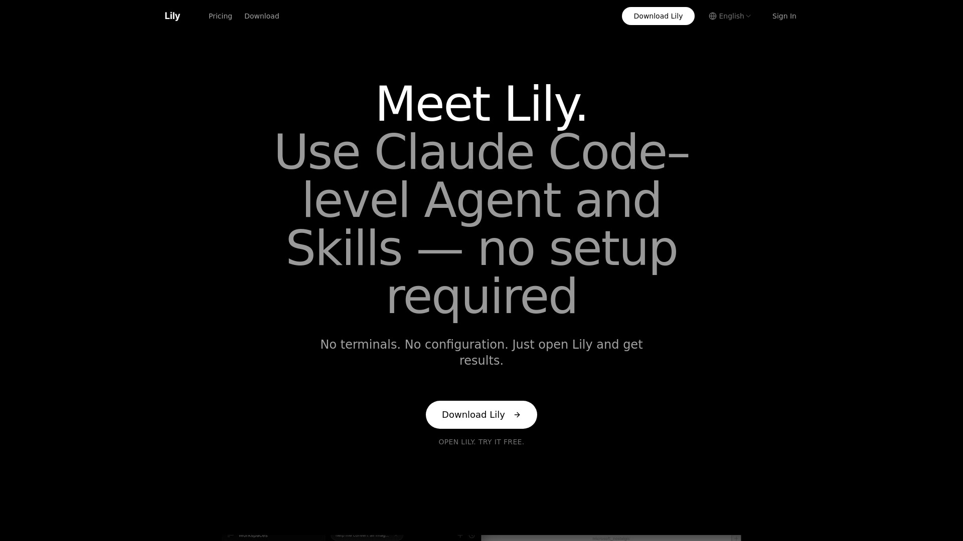 Lily: Crawdbot level agent with built-in skills, for non-coders
