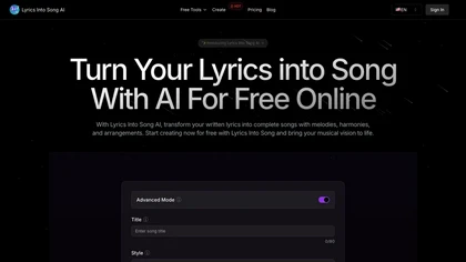 Lyrics Into Song AI
